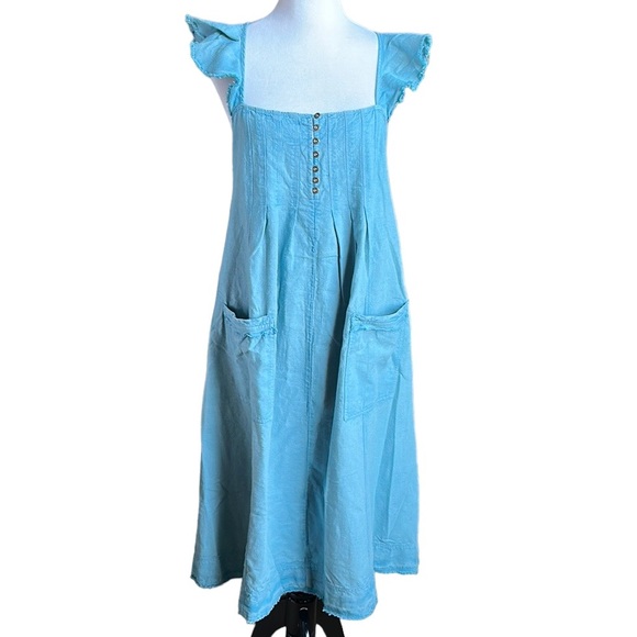 Anthropologie Pilcro Flutter Sleeve Midi Dress - Picture 2 of 9